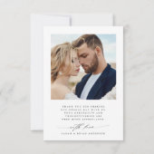 Moderne Chic Calligraphy 2 Photo Wedding Bedankt (Achterkant)