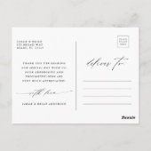 Moderne chic Calligraphy Weddenschap Hartelijk dan Briefkaart (Achterkant)