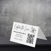 Moderne Chic Capture Le code QR d'amour Carte plié