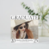 Moderne Chic Carré 4 Faire-part d'obtention d'un d (Debout devant)