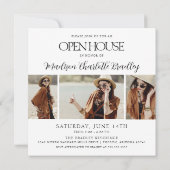 Moderne Chic Carré 4 Faire-part d'obtention d'un d (Dos)