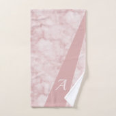 Moderne chic chic monogrammed initial tendance (Serviette à main)