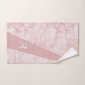 Moderne chic chic monogrammed initial tendance (Serviette à main)