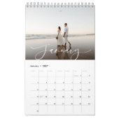 Moderne Chic COLOR Script Foto Kalender (Jan 2027)