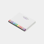 Moderne Chic Cute van het bureau van de regenboogk Post-it® Notes (Schuin)