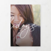 Moderne Chic Déclaration Carte photo de vacances à (Page de couverture)