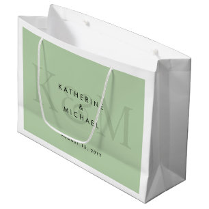 Moderne Chic Echtparen Namen Bruid & Bruidegom Tro Groot Cadeauzakje