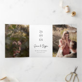 Moderne Chic Enregistrer le Carte photo Date (Intérieur)