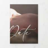 Moderne Chic Enregistrer le Carte photo Date (Page de couverture)