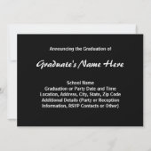 Moderne Chic Faire-part de graduation, Grande (Dos)