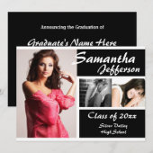 Moderne Chic Faire-part de graduation, Grande (Devant / Derrière)