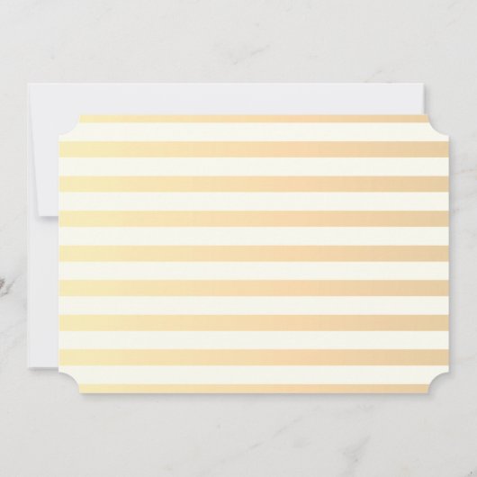 Moderne Chic Fleurs rayées Faire-part de mariage (Dos)