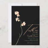 Moderne Chic Floral 30e anniversaire Invitation (Devant)