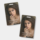 Moderne Chic Foto Badge (Voor- en achterkant)