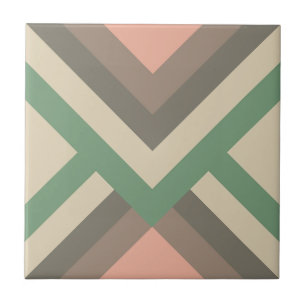Moderne Chic Geometrische Pastelkleuren Tegeltje