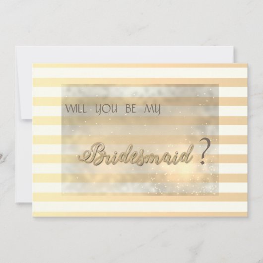 Moderne chic gestreepte bloemen bruidsmeisje kaart (Voorkant)