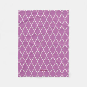 Moderne chic gestructureerd paars ikat chevron pat fleece deken
