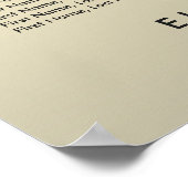 Moderne Chic Gold Floral Wedding Seating Chart Poster (Hoek)