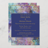 Moderne Chic Gold Paisley Kaart (Voorkant / Achterkant)