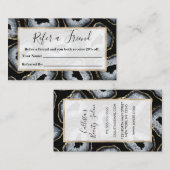 Moderne chic Gold White Agate Geode Stones Aanbevelingskaartje (Voorkant / Achterkant)