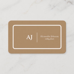Moderne Chic Groene Monogram Stijlvolle Trendy Visitekaartje