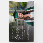 Moderne chic H foto 2 Afstuderen banner - zwart (Verticaal)