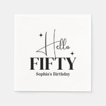 Moderne Chic Hello Fifty 50e verjaardag op maat