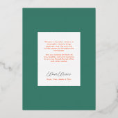 Moderne Chic Joyful Plaid Kerst Folie Kaart (Achterkant)