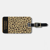 Moderne Chic Leopard Print Pattern-avontuurreis Bagagelabel (Voorkant horizontaal)