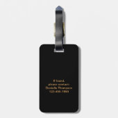 Moderne Chic Leopard Print Pattern-avontuurreis Bagagelabel (Achterkant verticaal)