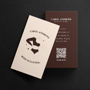 Moderne Chic Lichaamsmodellering Waxen Massage QR Visitekaartje