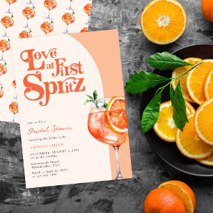 Moderne Chic Liefde Op Het Eerste Spritz Bruidsfee Kaart