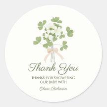 Moderne Chic Lucky Shamrock met Strik baby shower