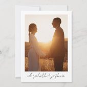 Moderne Chic Minimalist Namen 7-Foto Grid Wedding Kaart (Achterkant)