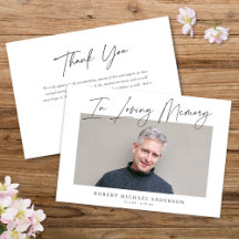 Moderne Chic Minimaliste En Carte photo Mémoire Am