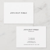 Moderne Chic Minimalistics Sjabloon Trendy Elegant Visitekaartje (Voorkant / Achterkant)