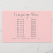 Moderne Chic Minimalistische Cosmetologist roze Flyer (Achterkant)