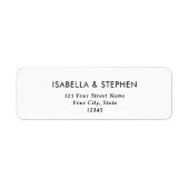 Moderne Chic Minimalistische Typografie Retouradre Etiket (Voorkant)