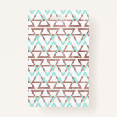 Moderne Chic Mint Green Roos Gold Glitter Triangle Badge (Achterkant)