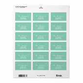 Moderne Chic Mint Groene en Witte Stippen Etiket (Full Sheet)