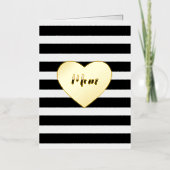 Moderne Chic Moederdag Folie Kaart (Voorkant)