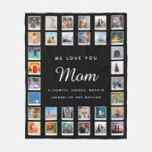 Moderne Chic Moederdag Photo Collage Black Fleece (Voorkant)
