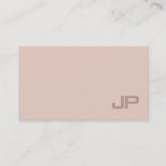 Moderne Chic Monogram Plain Professionele Luxe Visitekaartje (Voorkant)