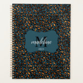 Moderne Chic Motif léopard Mongorammed Planner (Devant)