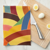 moderne chic multi-color chevrons theedoek (Quarter Fold)