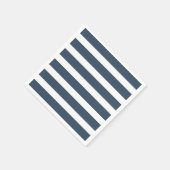Moderne Chic Navy Blue Stripe Party Servetten (Hoek)