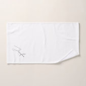 Moderne Chic Nom Noir Écriture Blanche (Serviette à main)