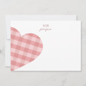 Moderne chic pastel roze roze geruit raster kaart (Voorkant)