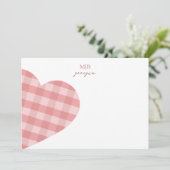 Moderne chic pastel roze roze geruit raster kaart (Staand voorkant)