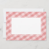 Moderne chic pastel roze roze geruit raster kaart (Achterkant)